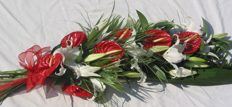 anthurium and oriental lily sheaf